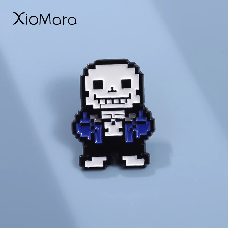 Game Undertale Sans Enamel Pins Pixel Cartoon Figure Pin Metal Badge Backpack Lapel Brooch Jewelry Accessories Wholesale Price