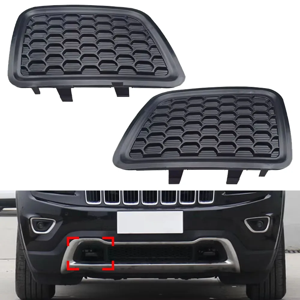 

Car Front Lower Grille Tow Insert Bezel Front Bumper Grille Bezel Cover For Jeep Grand Cherokee 2014-2016 68143098AC 68143099AC