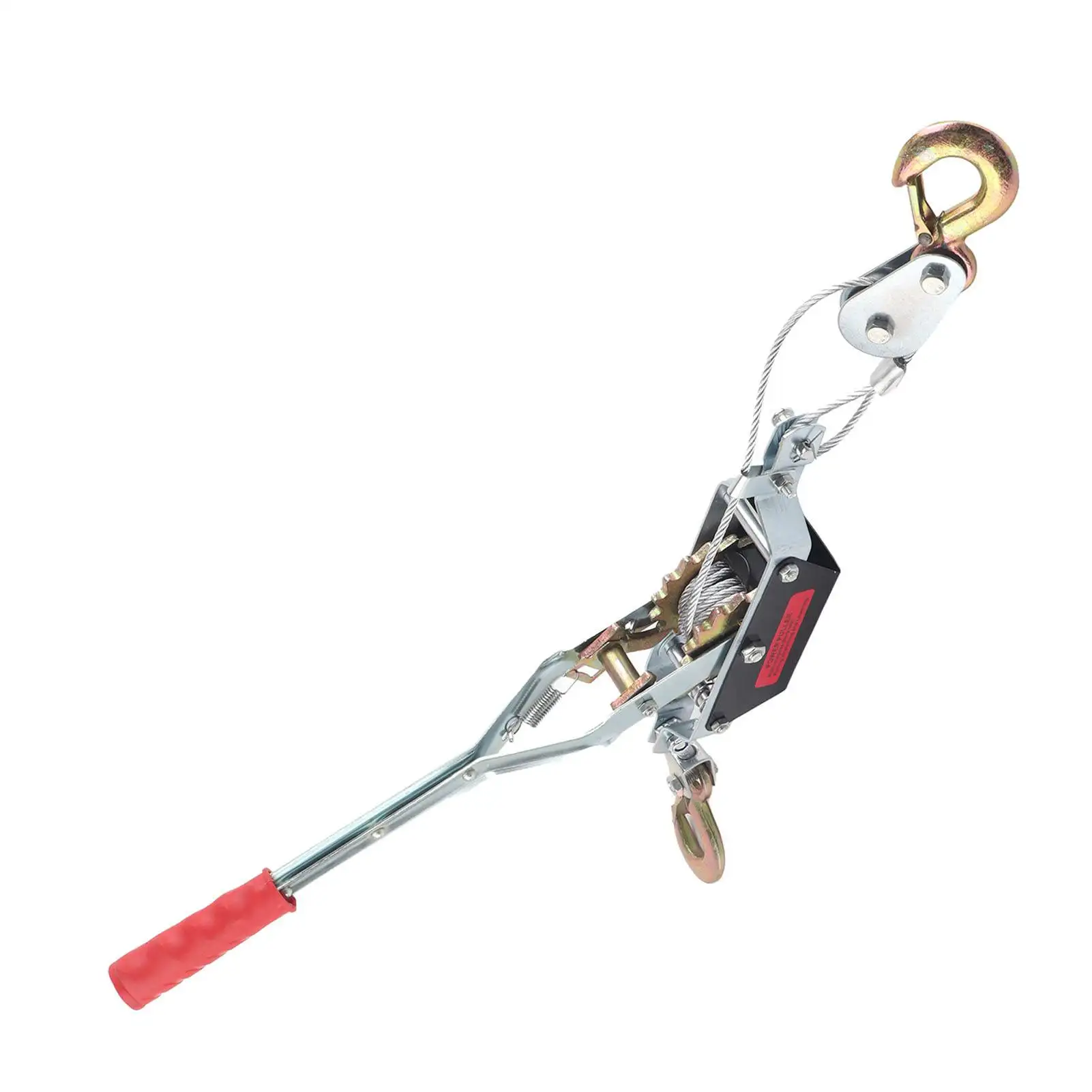 1Pcs 2 Ton Wire Rope Puller Hardened Heavy Duty Steel Galvanized Iron Tighten Tool Padded Grip Steel Wire Lifting Tool