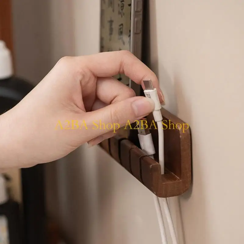 A2BA Cable Holder 6-Slot Wall Mountable Cable Organiser With Thick Material And No Damage To Wire Protections