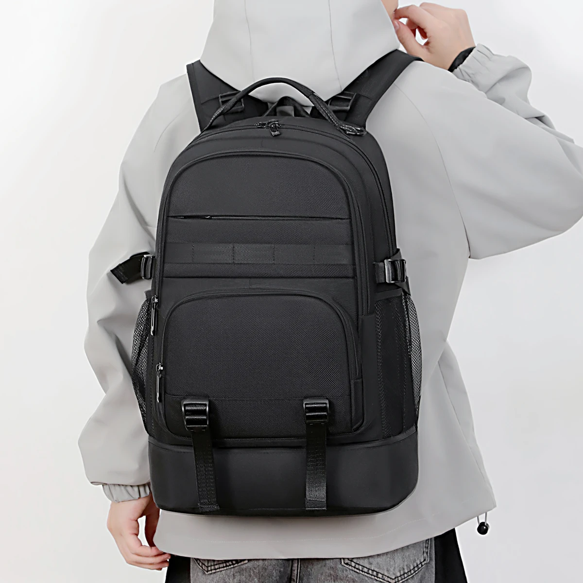 Business Backpack for Men, Simple, Large Capacity, Multifunctional, 17.3inch Laptop Backpack, Student Fashion, Business Trip Travel Bag, Sports