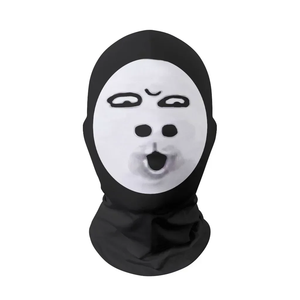 3D-gedruckte Kanye-Maske, elastisches Netz, Vollgesichtsmaske für Männer und Frauen, Cosplay, Kopfbedeckung, Hip-Hop, modische Sturmhaube, Kapuze, Hut, Kopfbedeckung