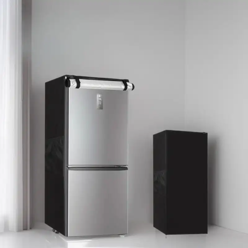 Refrigerator Cover Waterproof Dustproof Roll Top Fridge Protector Heavy Duty Indoor Outdoor Fridge Dust Cover with Side Storage