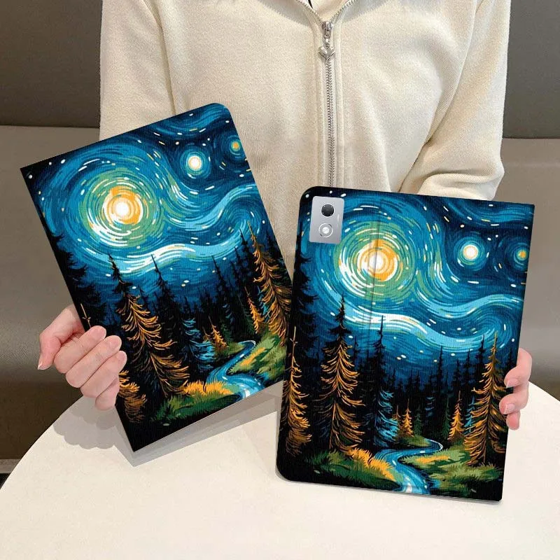 

Cartoon Starry Night Forest For Legion Xiaoxin Pad P12 Pro Y900 GT 2023 2025 12.1 12.7 14.5 inch Tablet Case