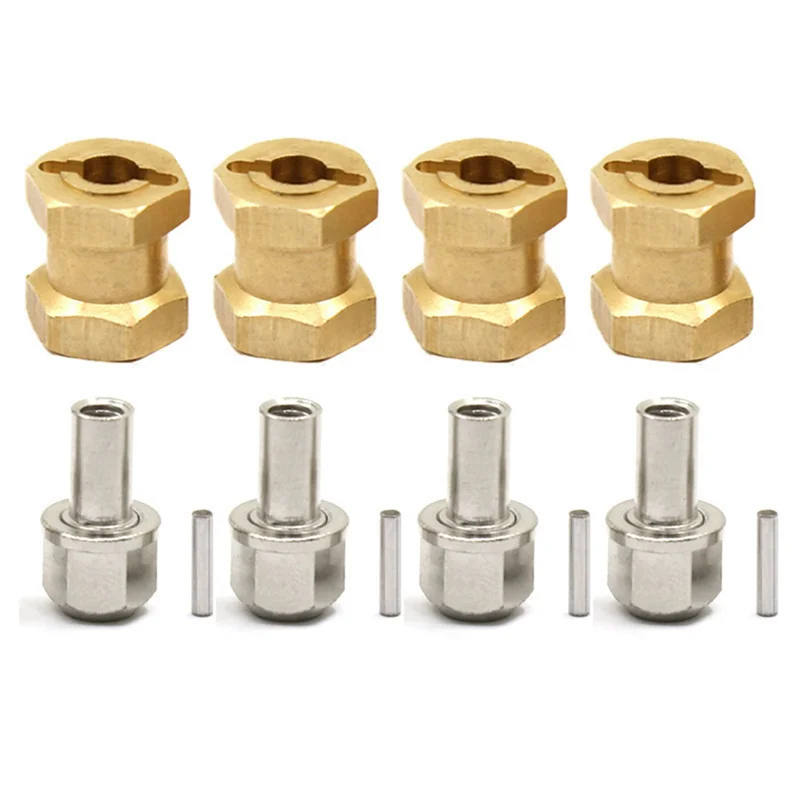 

B78B-For CC01 SCX10 1/10 Climbing Car Brass Hexagon Lengthening And Widening Coupler