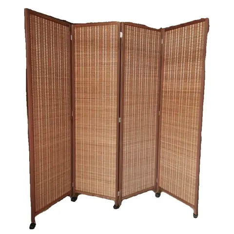 스크린 파티션 원목 차단 현관 레트로 중국식 이동식 풀리 거실 침실 심플 접이식 대나무 커튼