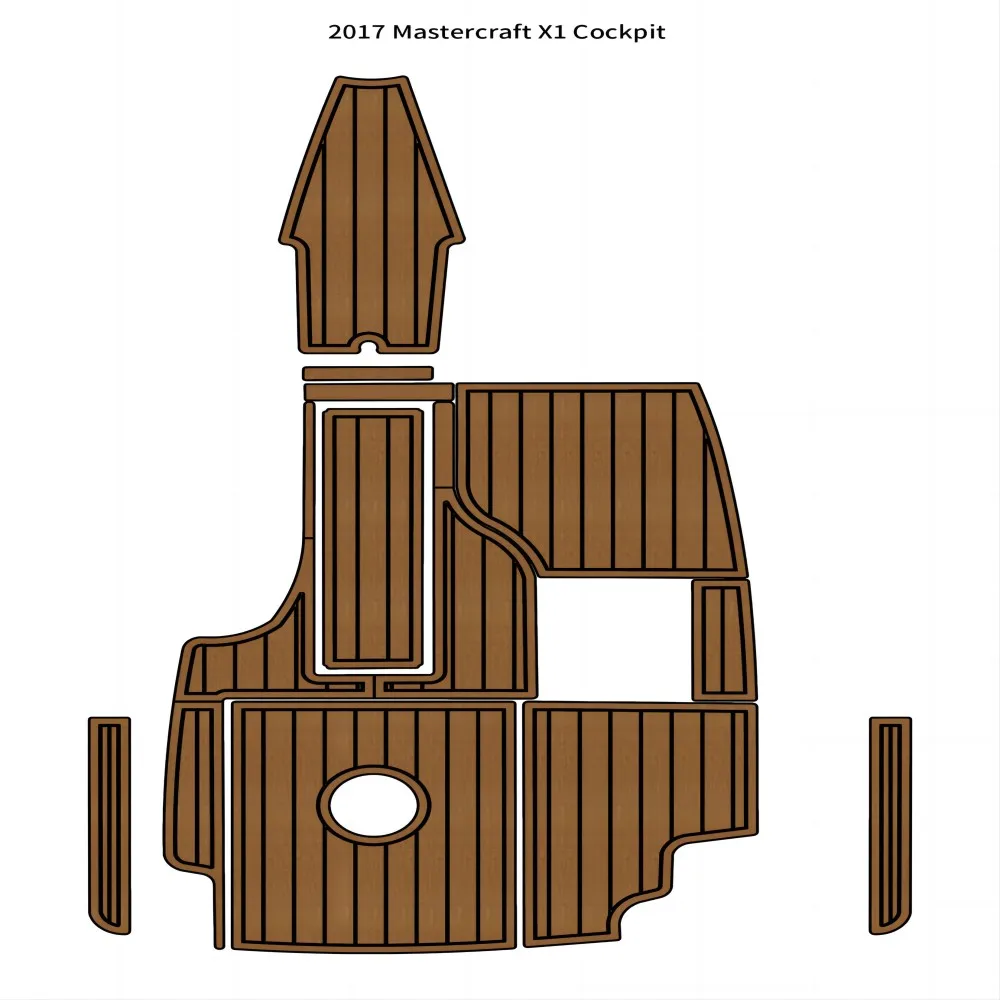 

2017 Mastercraft X1 Cockpit Boat EVA Teak Floor Pad Mat Flooring SeaDek Marine Mat Gatorstep Style Self Adhesive