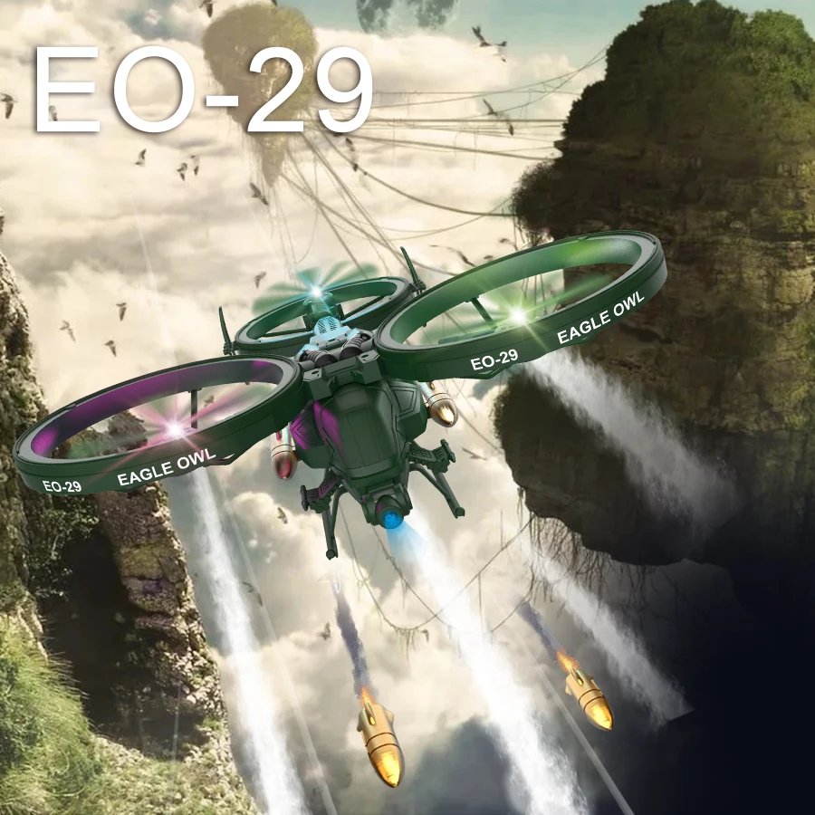 

NEW 2024 EO-29 Poisonous Scorpion RC Drone With Camera WiFi FPV Quadcopter Photography Plane 4 Axis 6CH Fixed Wing RC Aircraft