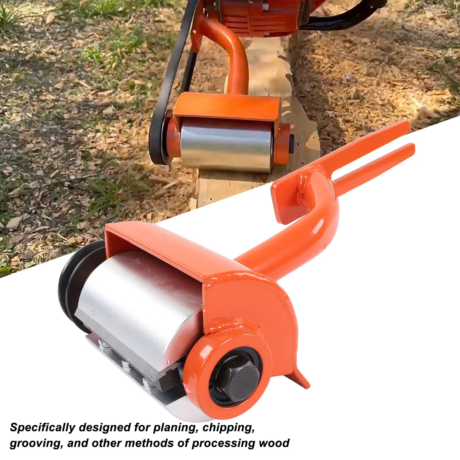 Log Peeler Debarker Multifunctional Wood Debarking Tool Chainsaw Attachment with 6 Lengthened Blades for  Log Debarker