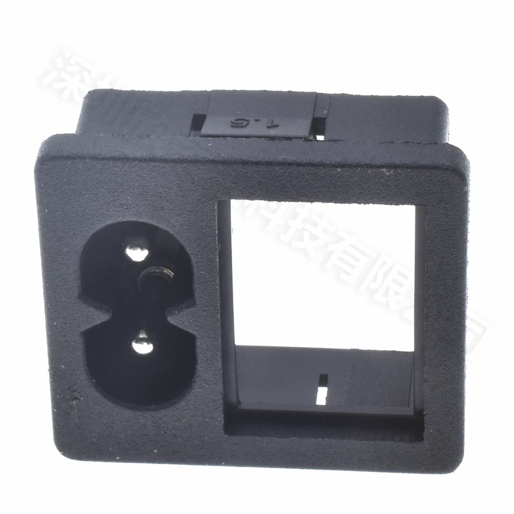 5pcs AC 2.5A250V IEC 320 C8 Power Cord Inlet Socket receptacle With ON-OFF Can be installed Rocker Switch for Computer Amplifier