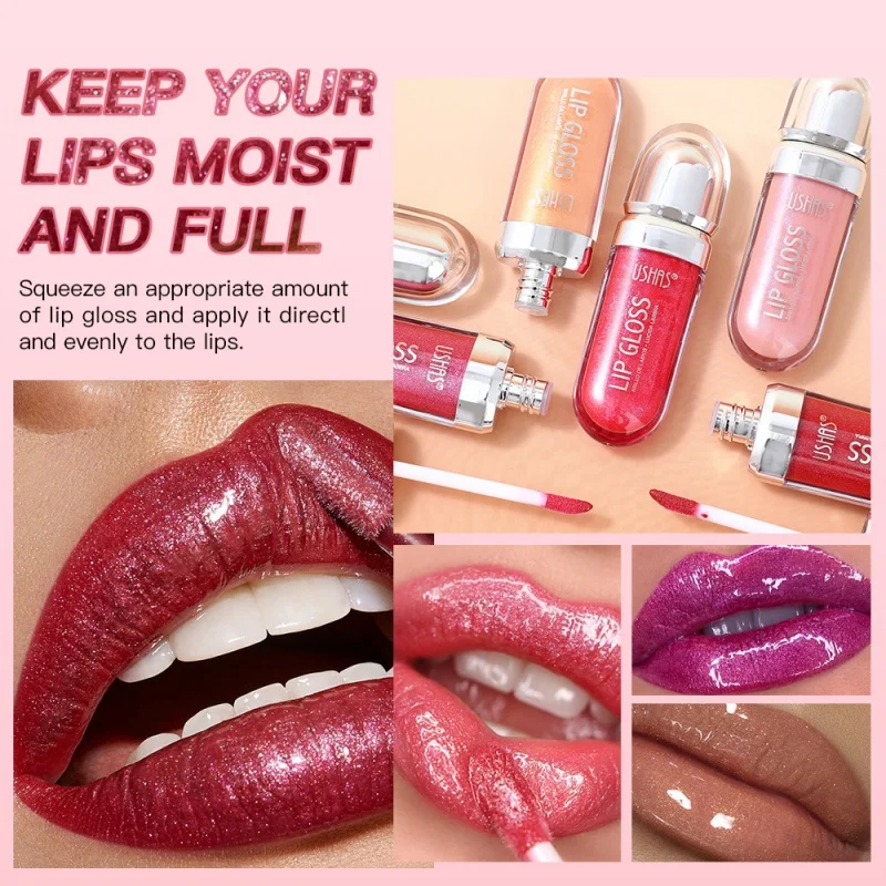 

12 Colors Moisturizing Diamond Shimmer Glitter Lip Gloss Makeup Sparkling Glitter Liquid Lipstick Pearl Lip Gloss Sexy Lip