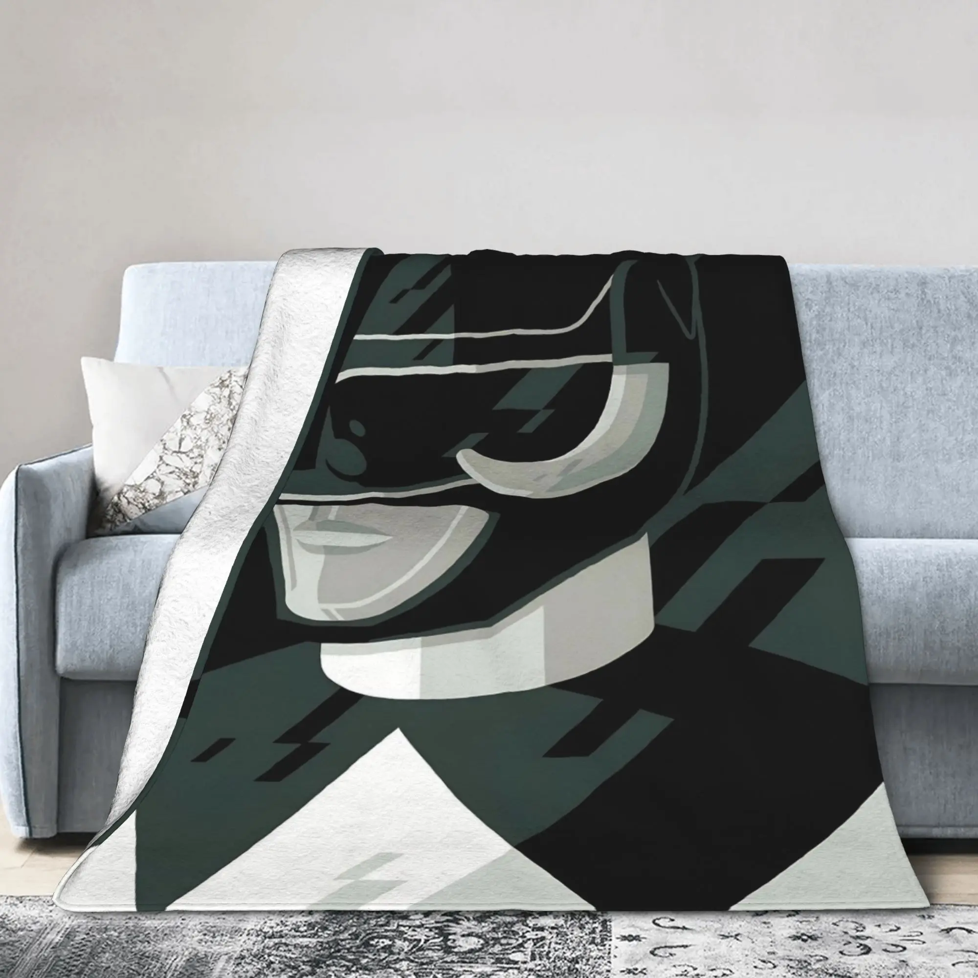 Black Ranger Blanket Power R-Ranger Wool Funny Soft Throw Blankets for Bed Sofa Textile Decor