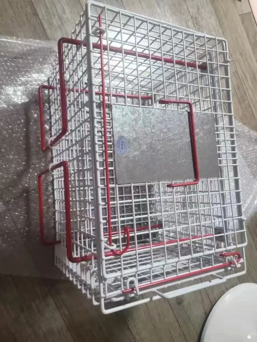 Durable White Cat Restraint Cage, Pet Grooming Restraint Crate for Cat Care, Bathing and Handling