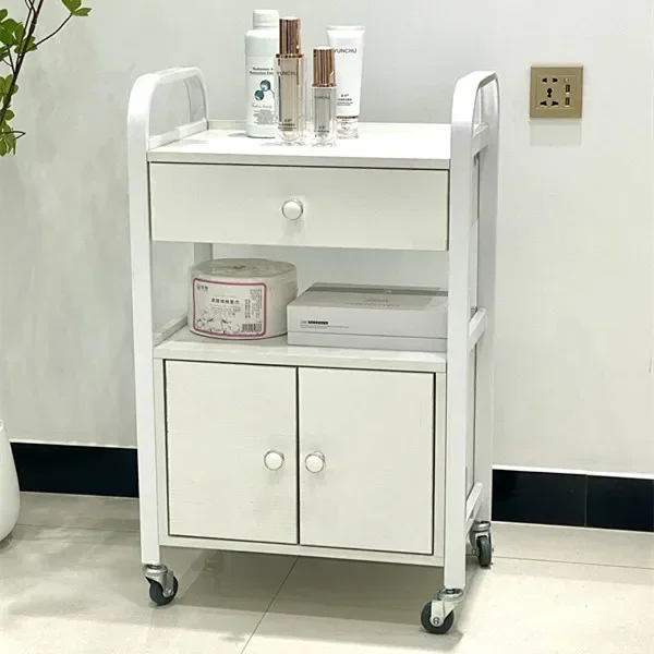 Beauty Kitchen Living Room Salon Pedicure Cart Embroidered Beauty Salon Trolley Carrello Attrezzi Mesa Auxiliar Spa Con Ruedas