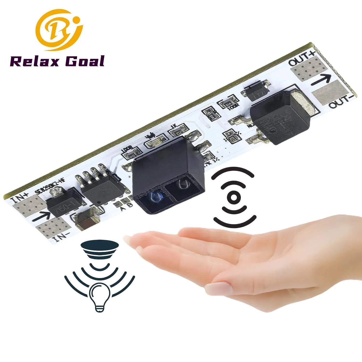 Sweep Hand Sensor Short Distance Scan Touch Switch Capacitive Module PIR Motion Sensor 120W 5V-24V 5A LED Dimming Control Lamps