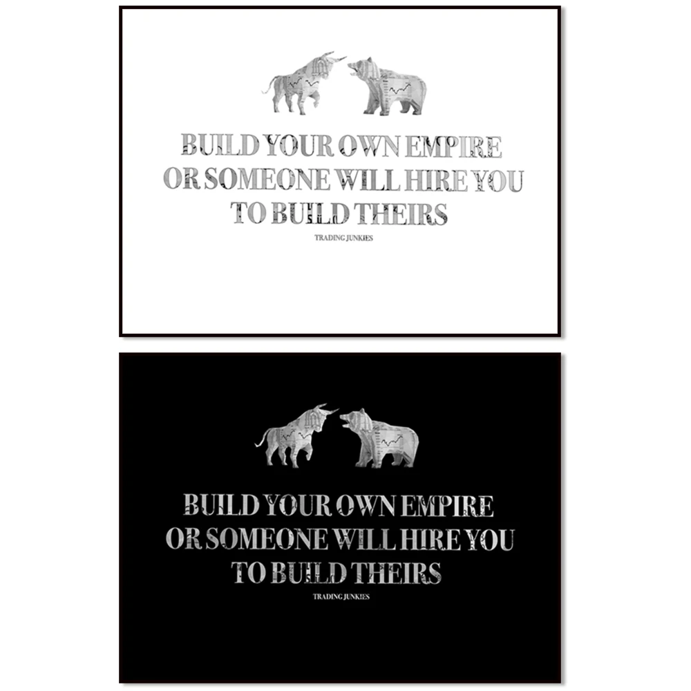 Build Your Own Empire - Trading Forex Motivational Poster Stock Market Crypto Wall Art Wall Street