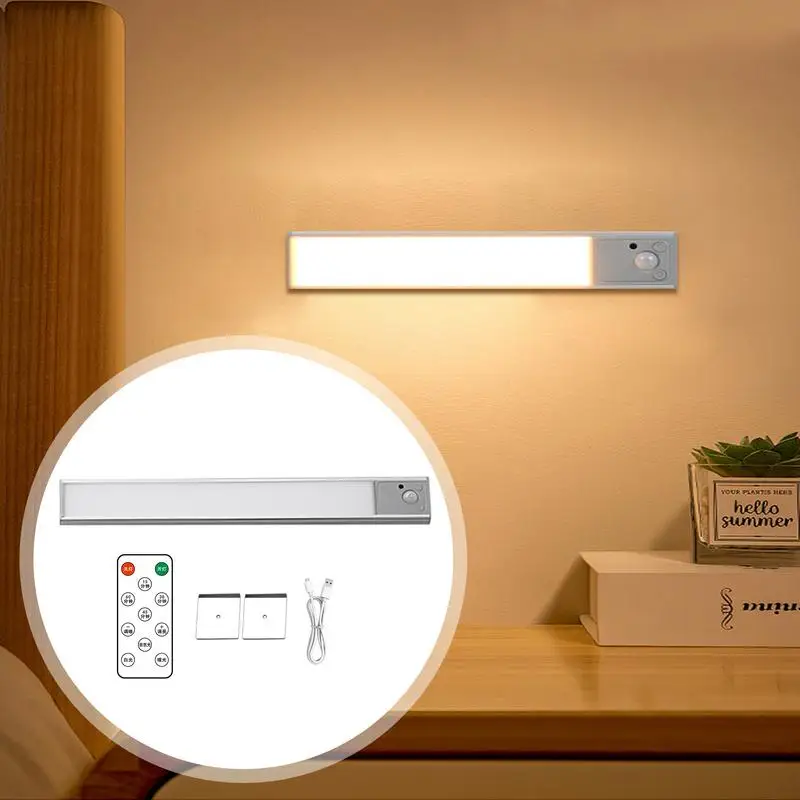 

Under Cabinet Lights Dimmable LED Cabinet Lighting USB Rechargeable Motion Sensor Closet Light Magnetic Light Bar For Pantry