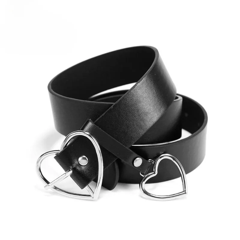 1개 신상 스위트하트 버클 조절 가능한 여성용 하트 모양 얇은 벨트 고품질 펑크 패션 벨트