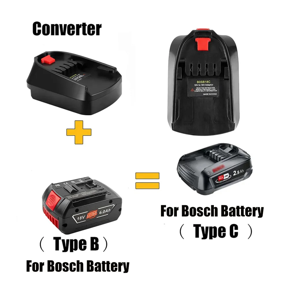

Battery Adapter Use For Bosch 18V Li-ion Battery BAT618 on Home Lithium Electrical Power Tool Replace All 18V Green Blue Adapter