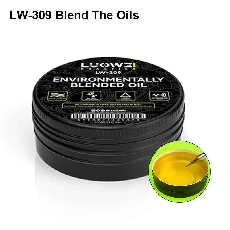 

LUOWEI LW-309 30g Lead-free High Quality Blended Oil for Chip Circuit Welding Repair Rapid Removal of Weld Surface Oxide Film