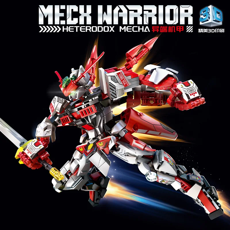 Warrior Mech Heterodox Bricks Assembly Toy for Children Adult Perfect Gift Battle Knight Transforming Robot Building Blocks