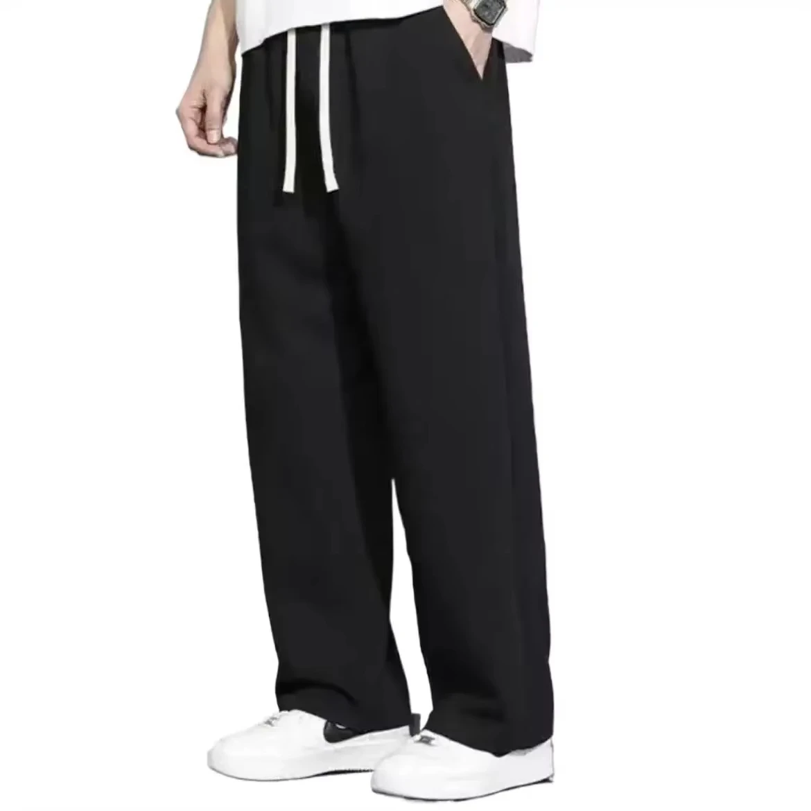 سراويل الركض الرجالية السراويل الفضفاضة محايدة تنفس السراويل الفضفاضة في الهواء الطلق تصميم الأزياء سراويل الركض Sweatpants الجديدة #4