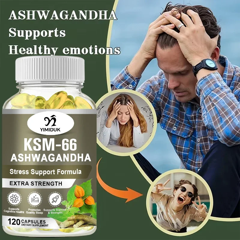 

KSM-66 Капсулы Ashwagandha Чистый экстракт корня Ashwagandha для настроения и стресса, мозга и памяти