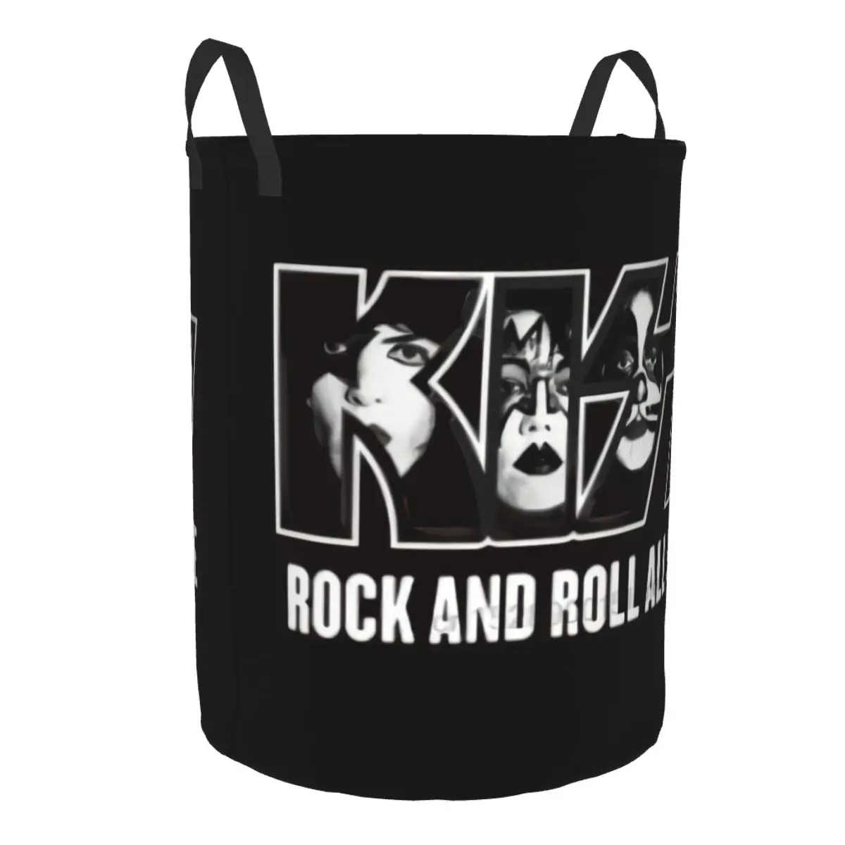 Custom Kiss Band Members Laundry Hamper Large Storage Basket Rock And Roll All Nite Girls Boys Toy Organizer