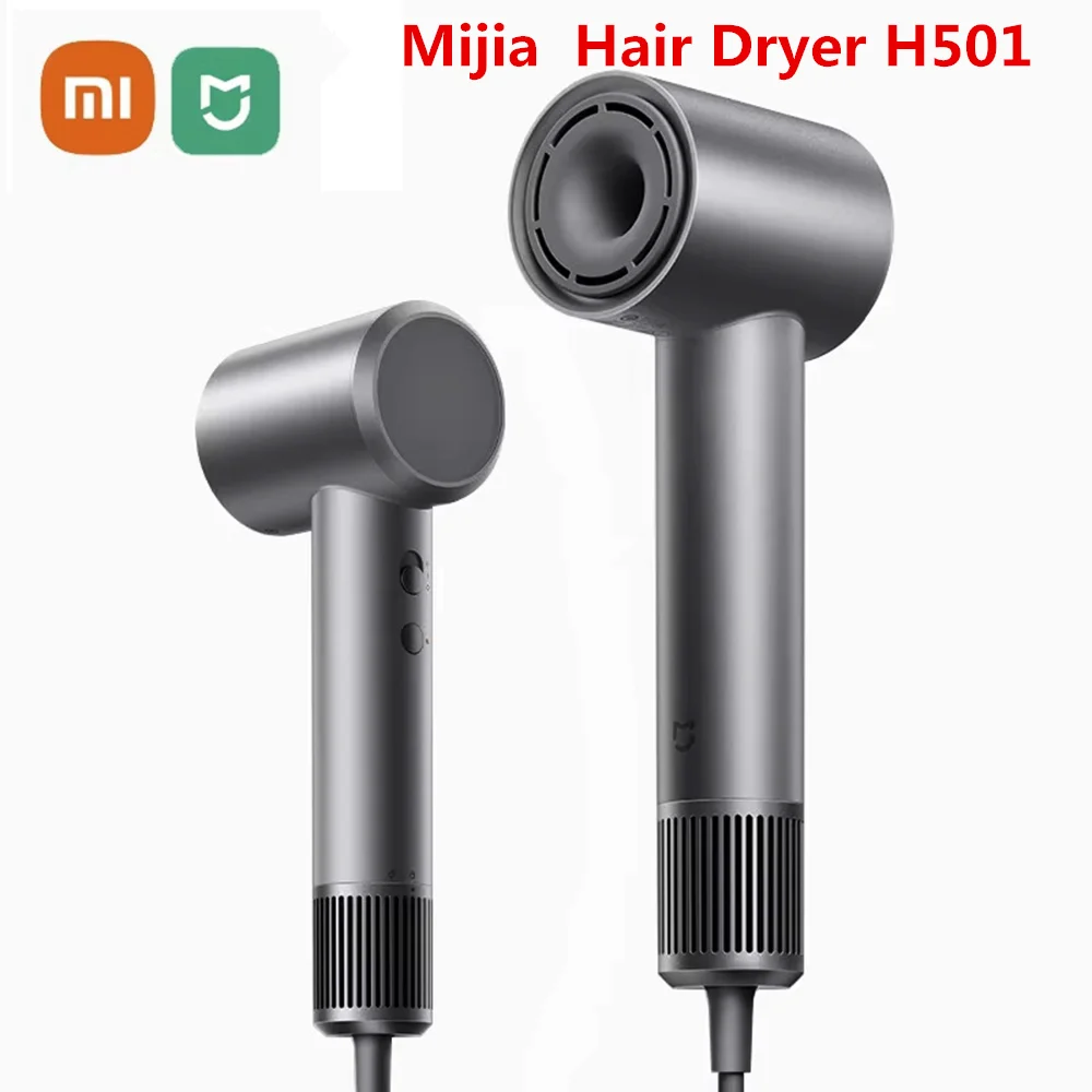 MIJIA H501  Xiaomi High Speed Hair Dryer 62m/s 1600W Negative Ion Hair Care 110000 Rpm  62m/s wind speed Dry 220V CN Version   ﻿