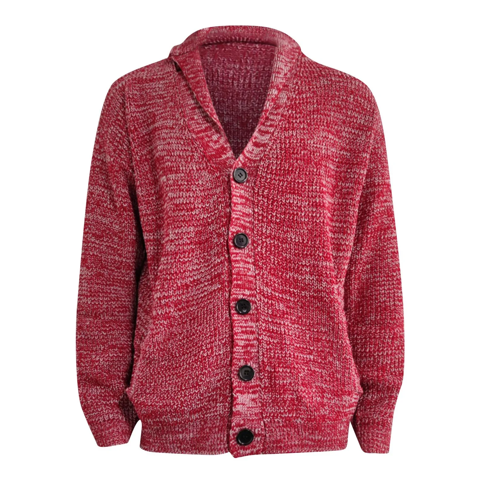 

Minimalist British Style Loose Fashionable Button Down Sweater Pure Color Casual and Versatile Thicken Cardigan for Men