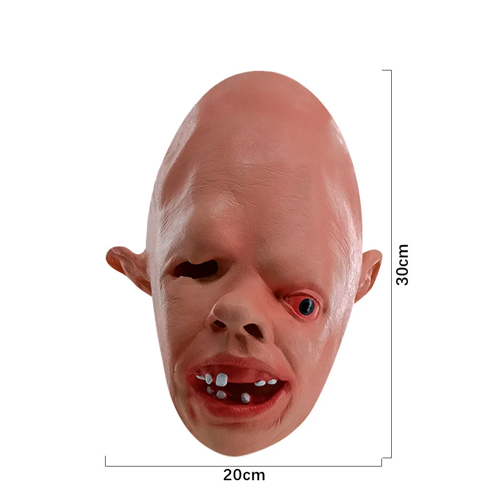 Halloween Horror-Maske aus Latex, Gruselige Kostüm-Party-Requisite, Unheimlicher Goonies-Ausdruck – Detail 4