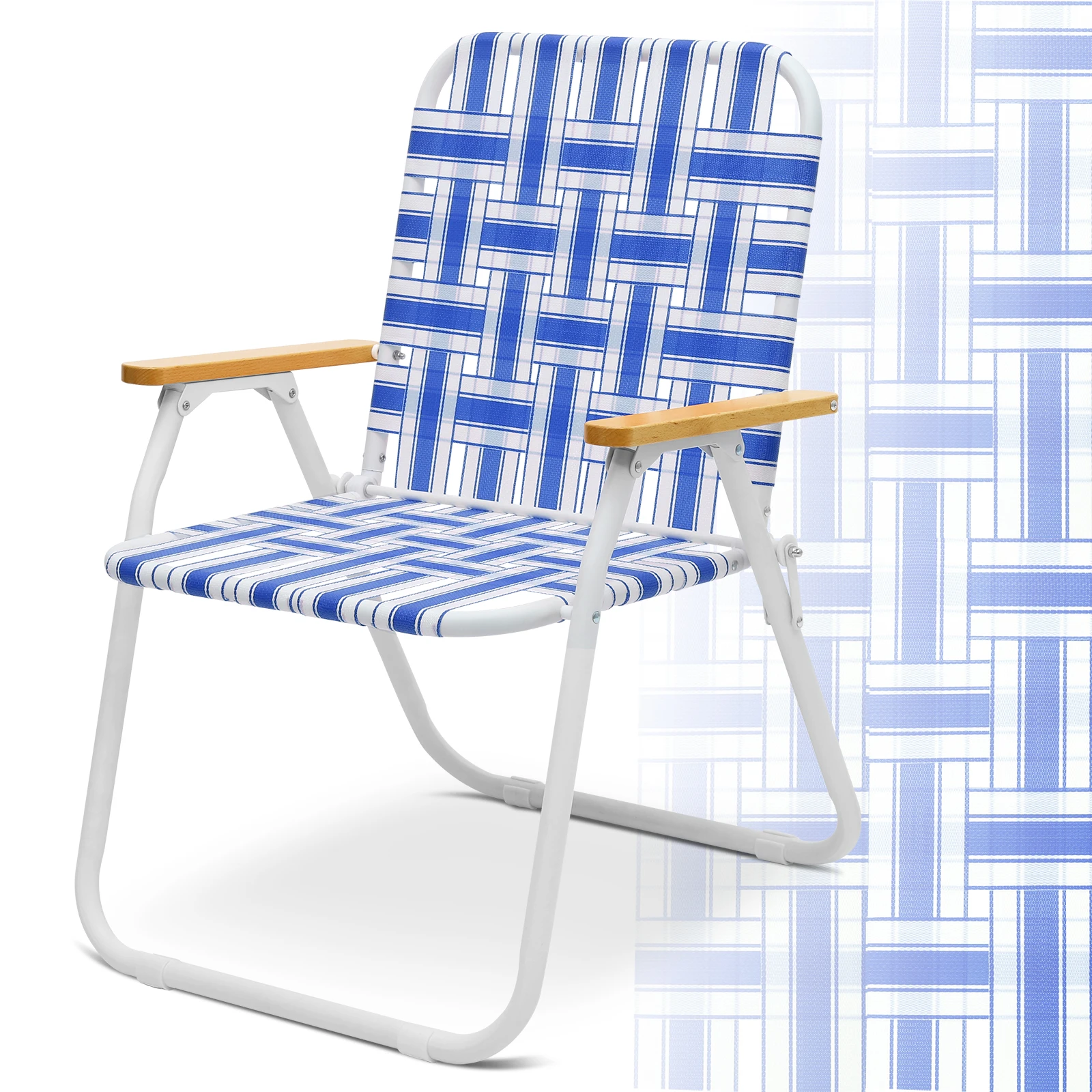 

Sekey Camping Chair with High Back, Folding Beach & Lawn Chair for Adults with Webbed Airflow Mesh and Rust-Proof Frame, Outdoor