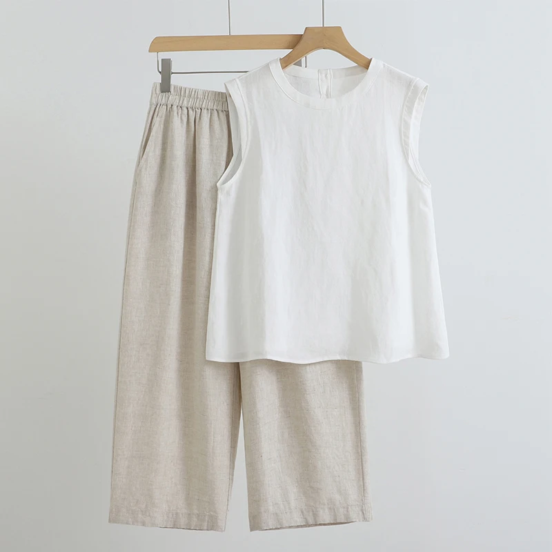 

Korean Style Women's Summer 2026 Trendy plus Size T-Shirt Wide Leg Pants Two-Piece Set Versatile Casual Fashion Commute Style