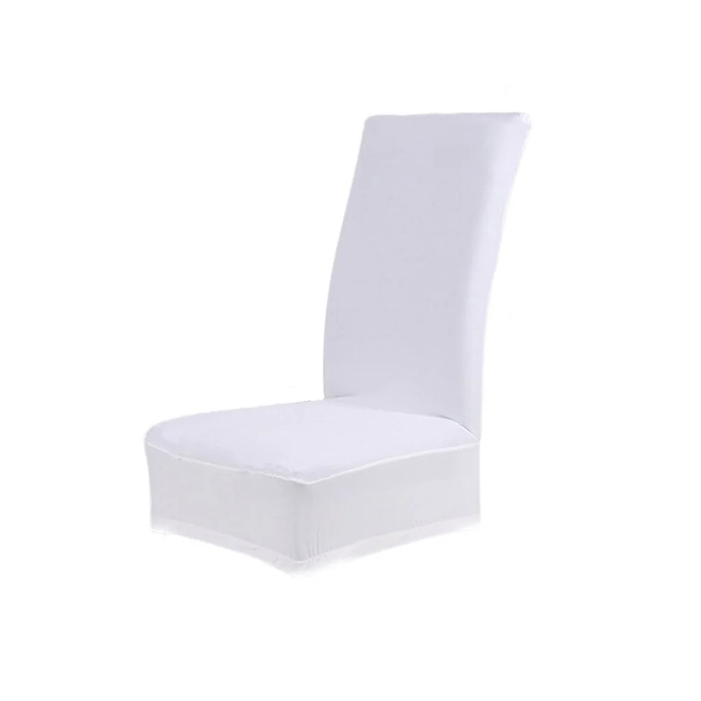 

Universal Stretch Dining Chair Cover Slipcover For Dust Protection Fit Household Wedding Hotel Use White