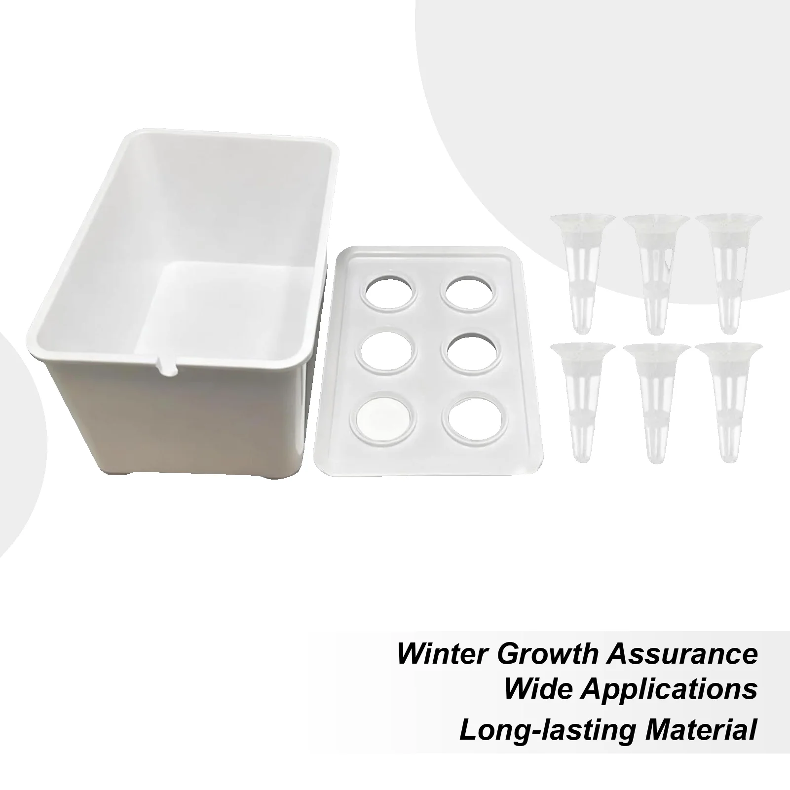 

Indoor Hydroponics Growing System 6-Holes Growing Box System Garden Cultivation Box For Vegetables Flowers Fruits Indoor Outdoor