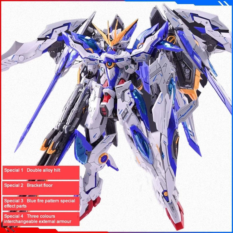 ZZA Model Anime 1/100 Domestic Mecha Blue Flame Robot Alloy Skeleton Assembly Plastic Model Kit Action Figures Children's Gifts