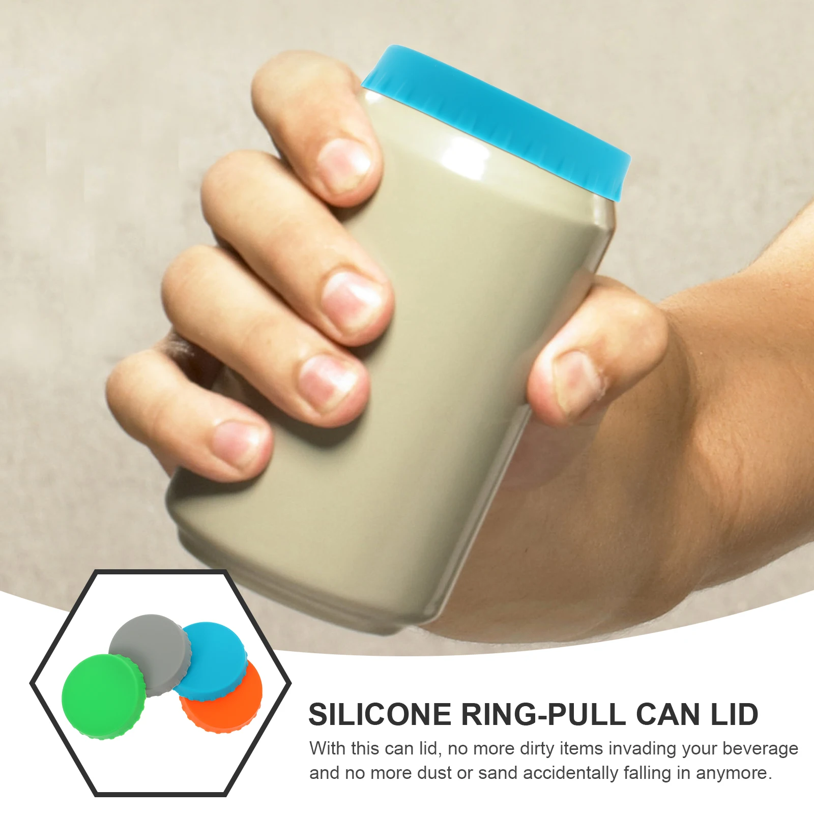 

4pcs Silicone Can Sealer Reusable Leak-Proof Beverage Lid For Soda Energy Drink Dust Protection Can Cover Sealing Caps