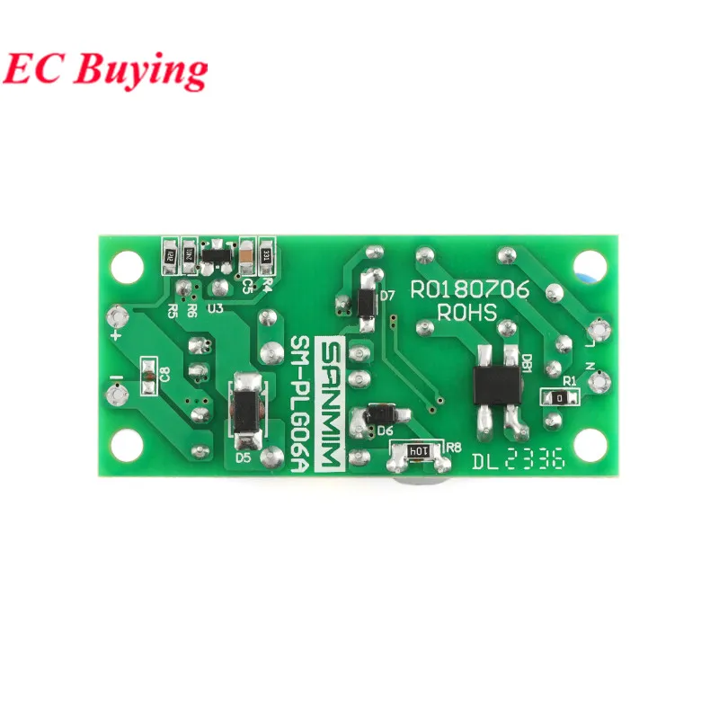 Moduł precyzyjnego izolowanego zasilacza impulsowego AC-DC PLG06A, 220V na 3.3V/1.2A 5V/1A 9V/0.6A 12V/0.5A 15V/0.4A 24V/0.25A — zdjęcie 6