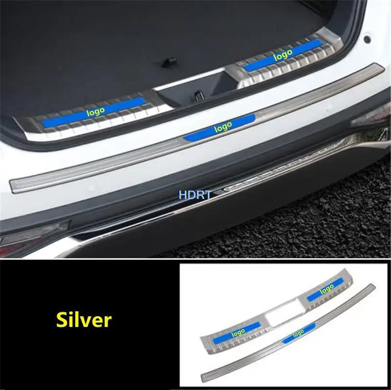 

Car Styling Rear Bumper Guard Trunk Tail Door Anti-Scratch Trim Plate Protector Decoration Accessories For Toyota Harrier 2021 +