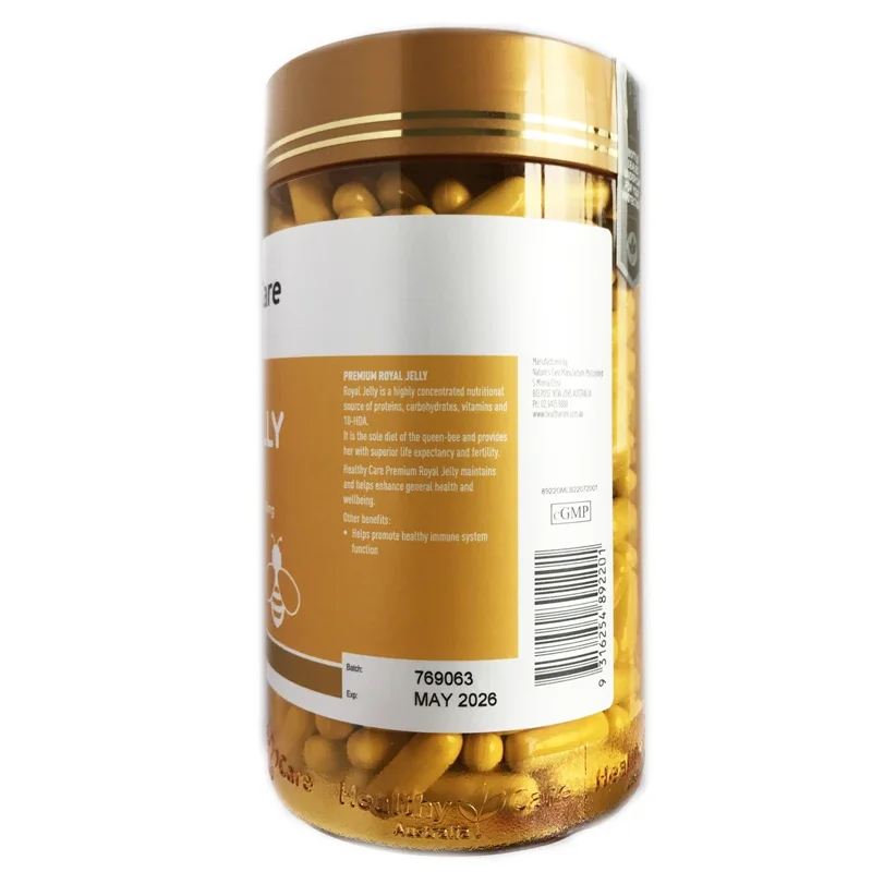 Premium Royal Jelly A Daily Dosage Provides Over 1000 Mg Royal Jelly Equivalent 365 Capsules