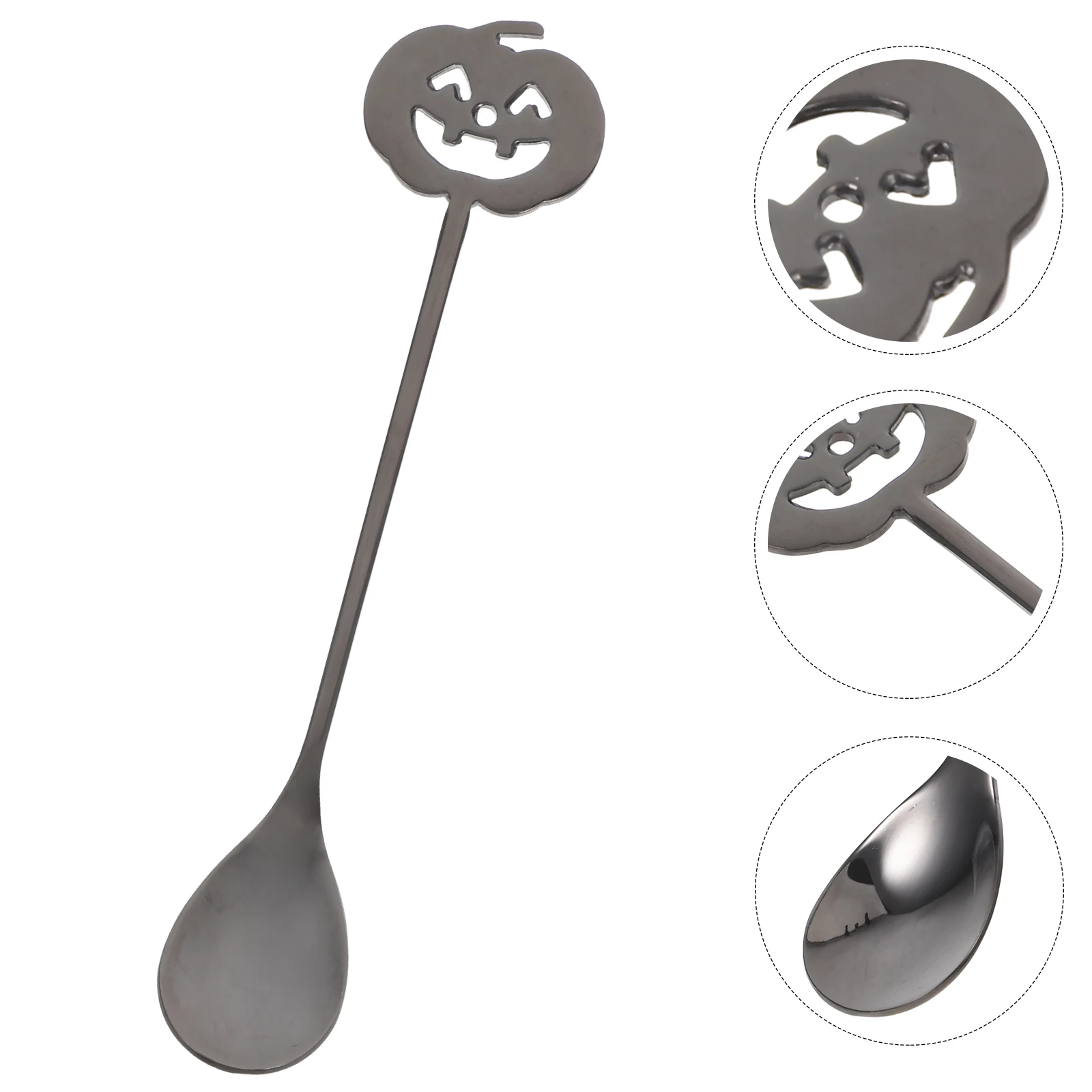 

Pumpkin Head Stainless Steel Halloween Dessert Coffee Ramen Ice Cutlery Halloween Cutlery Home