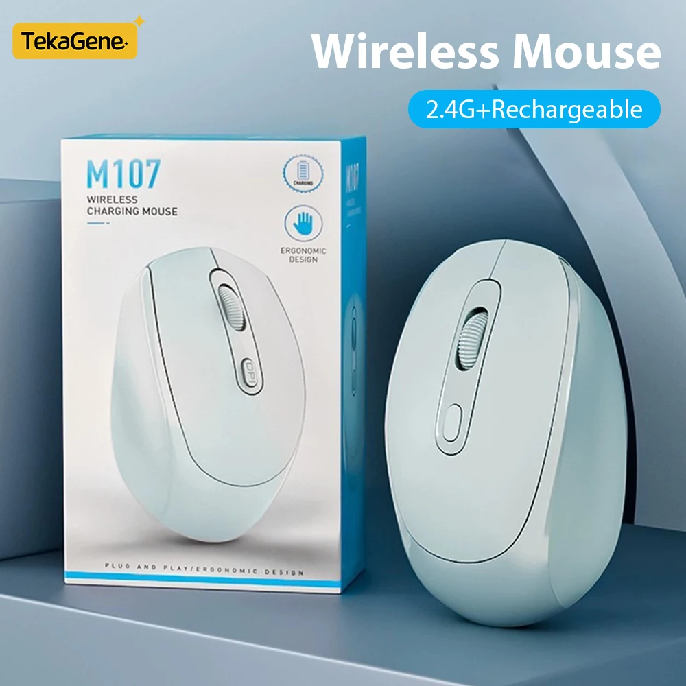 Rechargeable Wireless Mouse 2.4G USB Computer Laptop Gaming Office Mouse Optical Silent Mouse 1600 DPI For Win IOS Mac Android