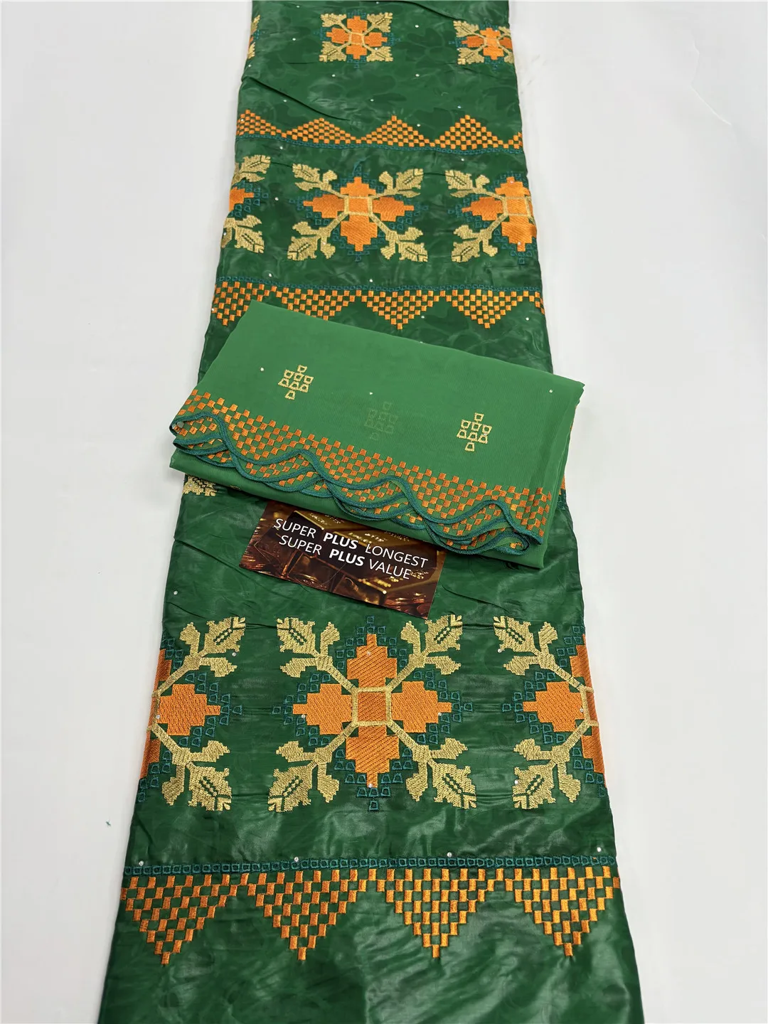 

100% Cotton Nigerian Bazin Riche Embroidery Lace Bazin Brocade African Lace Tulle Luxurious Bazin Lace For Dress 5+2 Yards 15A79