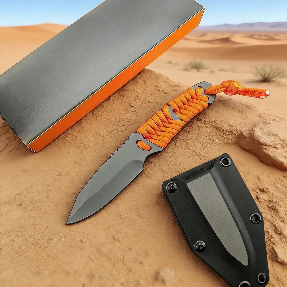 

Портативный уличный нож с фиксированным клинком для выживания в дикой природе, спасения в джунглях, треккинга, рыбалки, альпинизма, нарезки фруктов, пикников и барбекю