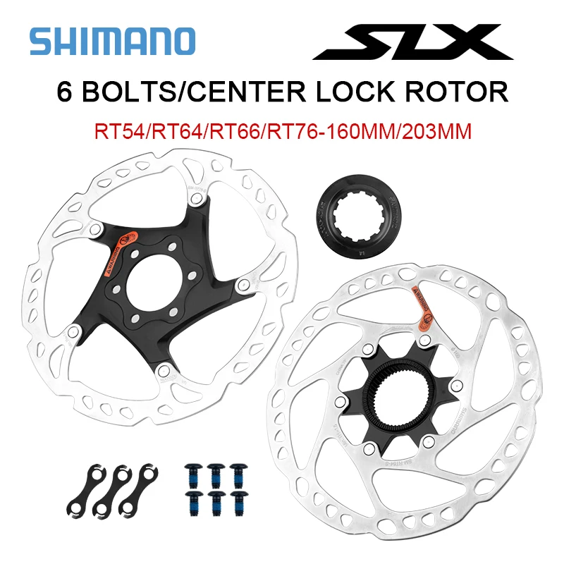 WinterMANO-Disque de frein à verrouillage central pour VTT, rotor VTT DEORE XT, RT76, RT64, RT54, 160mm, 180mm, 203mm, 6 N64.