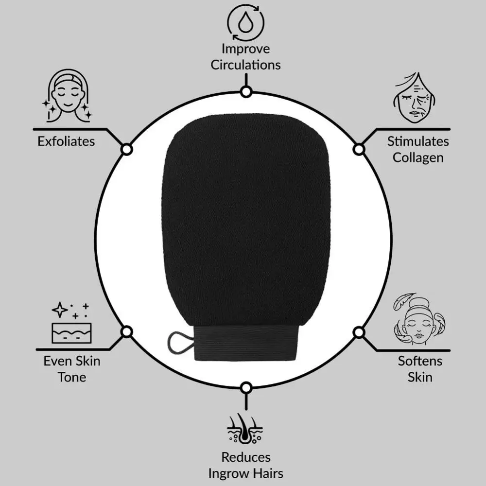 1Pc 뜨거운 모로코 함맘 각질 제거 미트 Kessa 스크럽 장갑 준비 내구성 샤워 스크럽 장갑 바디 페이셜 태닝 마사지 미트