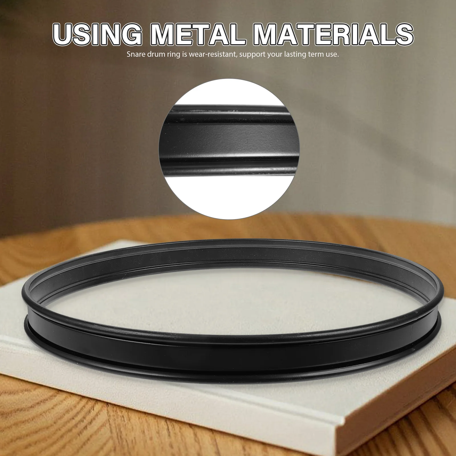 14 インチスネアフープ交換用金属ドラムフープ打楽器ドラムアクセサリー音楽用品
