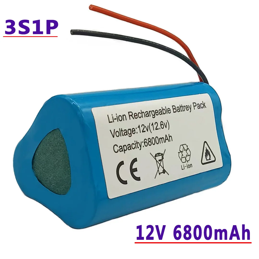 جديد 100%. بطارية ليثيوم أيون 11.1 فولت 6800 مللي أمبير 12 فولت 3S1P. 6800 MAh