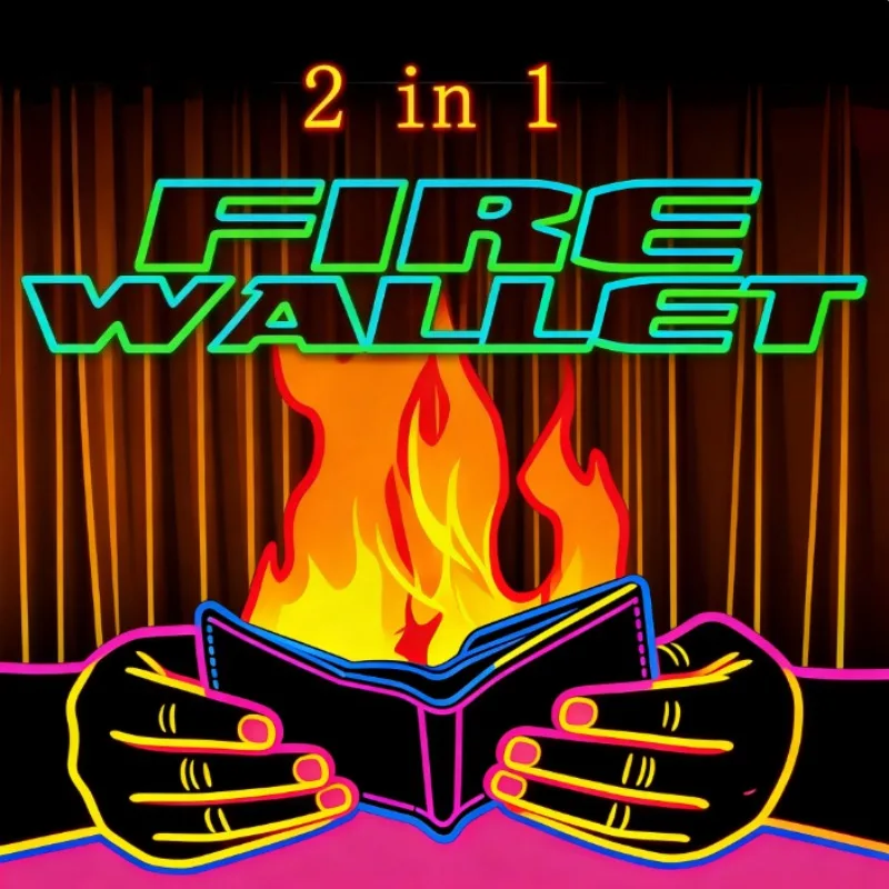 

Американский кошелек с пламенем 2-в-1 Волшебный трюк — реквизит для иллюзии огня для сцены и крупным планом для фокусников