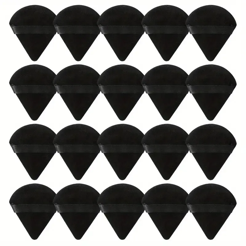 ベルベットメイクアップスポンジ20個 |   三角形 |   乾湿両用 |   洗える |   初心者とプロ向けのマルチカラー